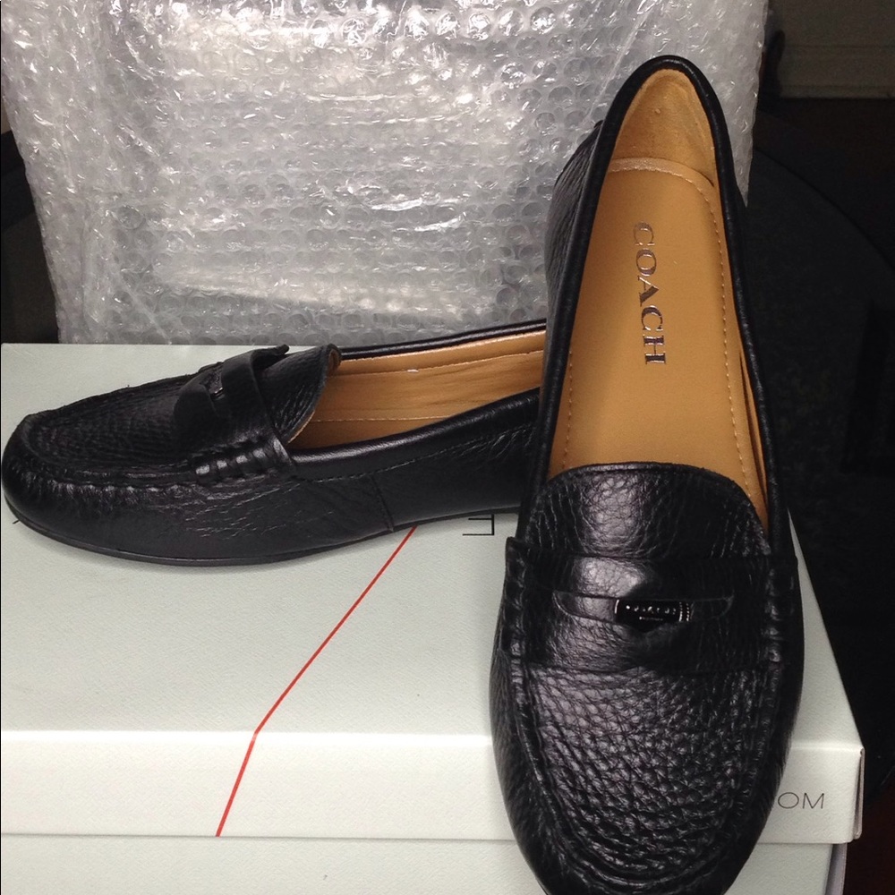 Leather Coach Loafers